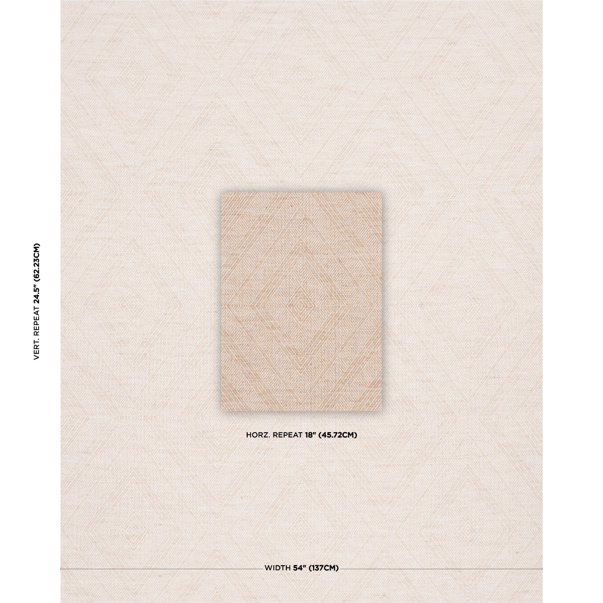 Tortola Linen Paperweave Large Wallpaper in natural color - pattern number 5017670 - by Schumacher in the Novelty and Textured Wallcovering collection