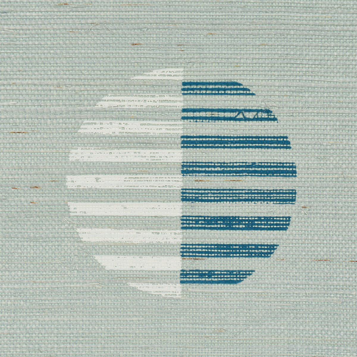 Ando Hand Blocked Sisal Wallpaper in chambray color - pattern number 5017700 - by Schumacher in the Perennial Favorites collection