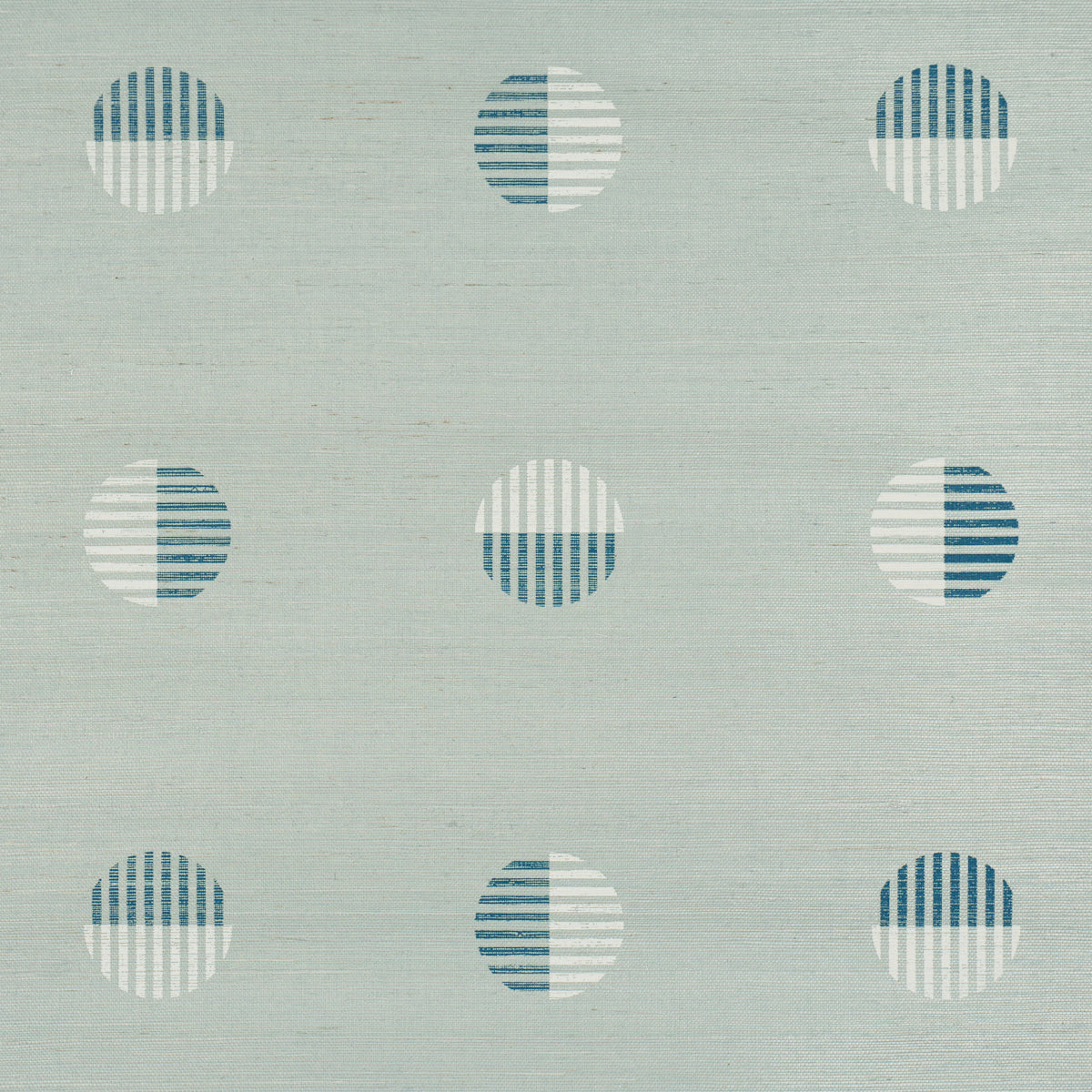 Ando Hand Blocked Sisal Wallpaper in chambray color - pattern number 5017700 - by Schumacher in the Perennial Favorites collection