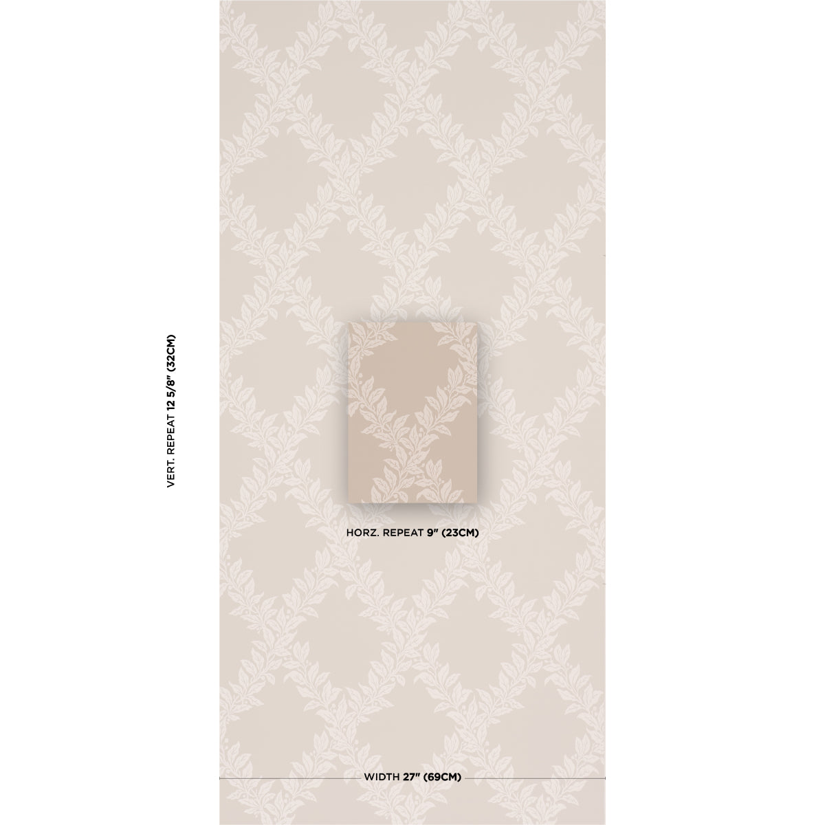 Tyninghame Trellis Wallpaper in neutral color - pattern number 5017751 - by Schumacher in the A Country Life collection