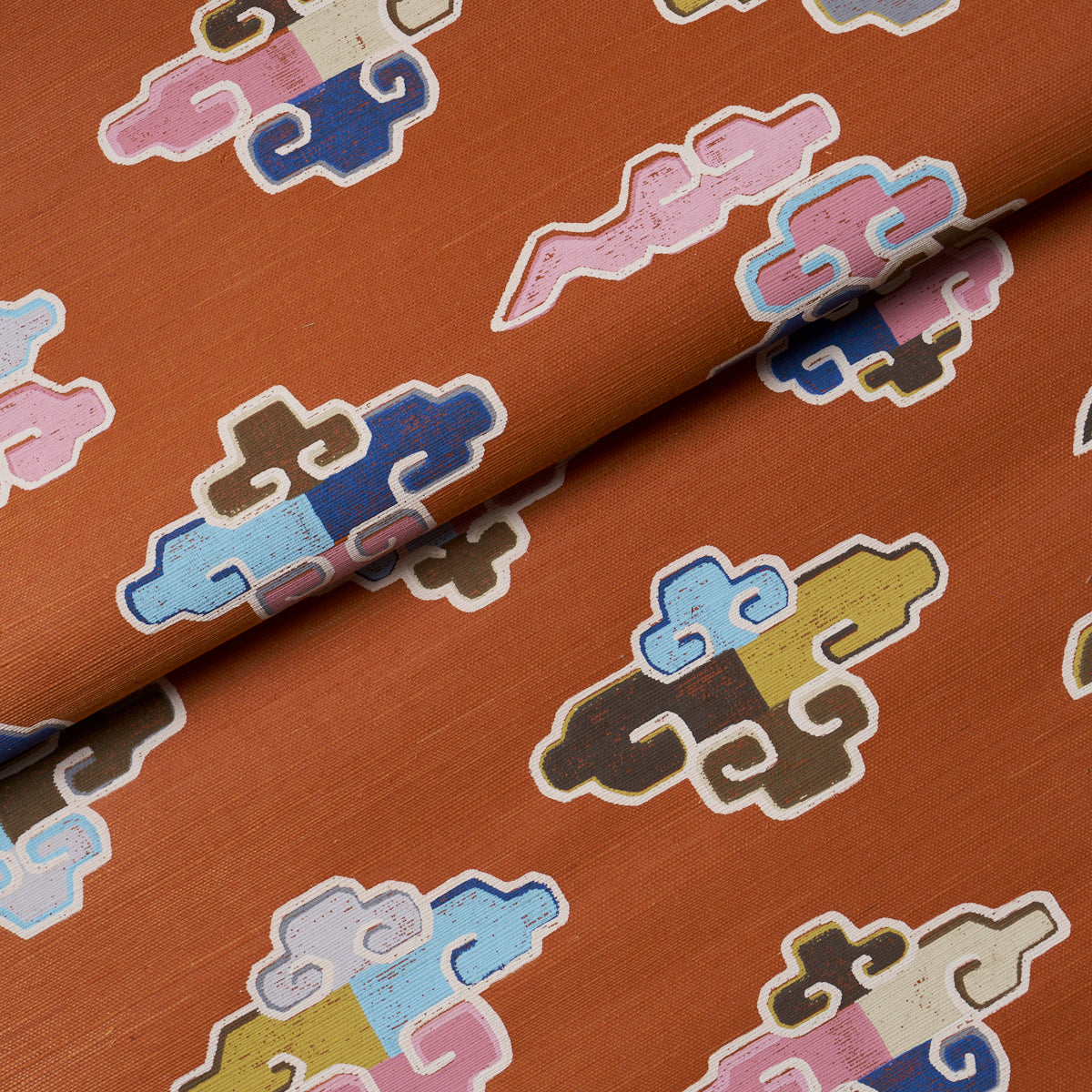 In Dreams Wallpaper in persimmon color - pattern number 5017760 - by Schumacher in the Cristina Buckley collection