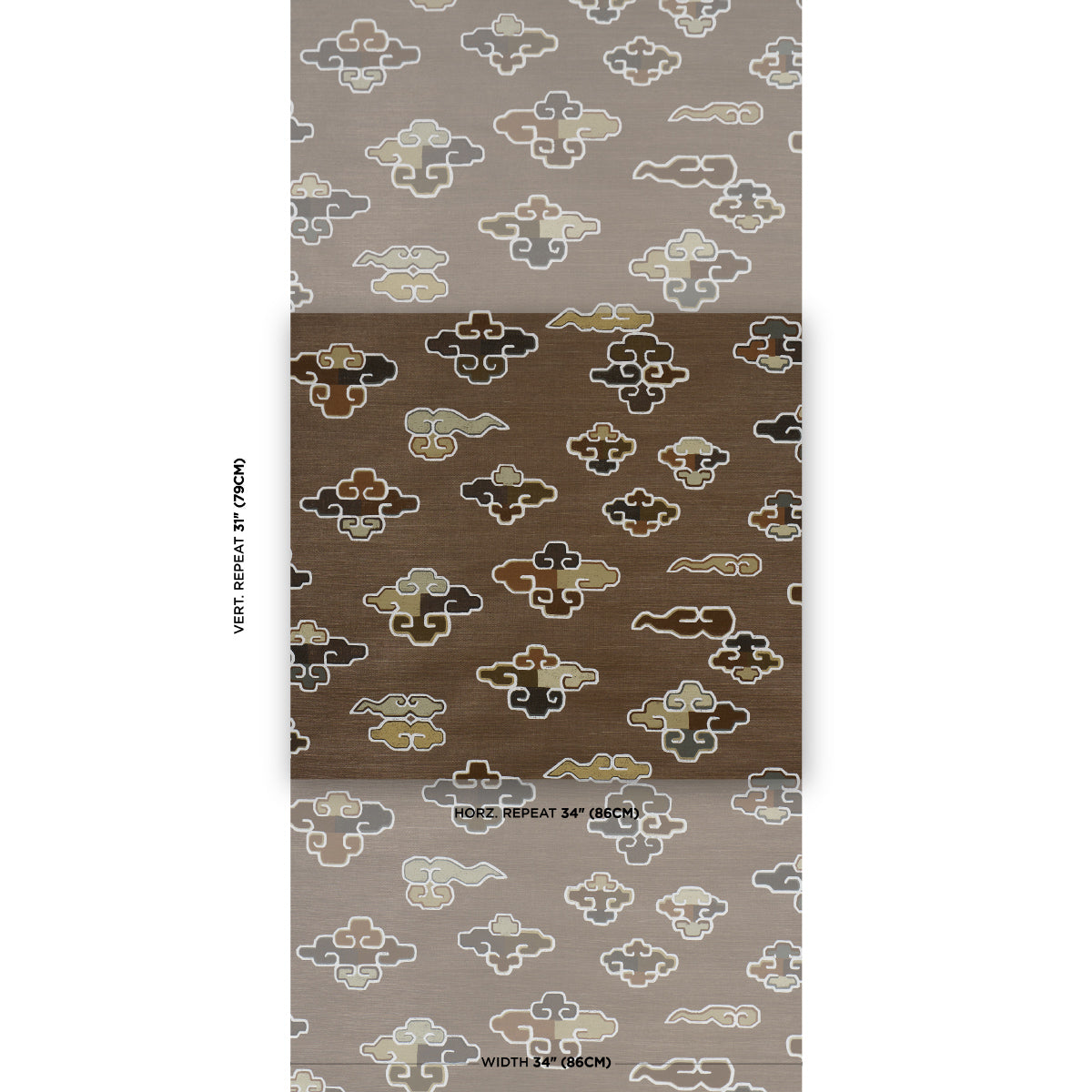 In Dreams Wallpaper in sable color - pattern number 5017761 - by Schumacher in the Cristina Buckley collection