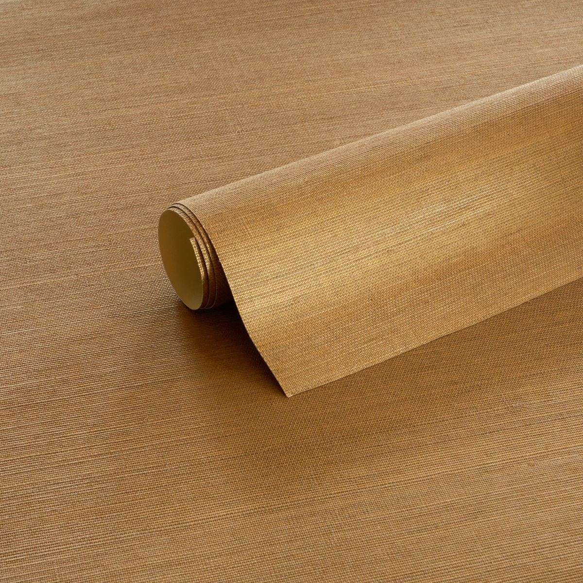 Hemp Shimmer Wallpaper in Gold Shimmer color - pattern number 5017770 - by Schumacher in the Perfect Basics Textured Wallcovering collection
