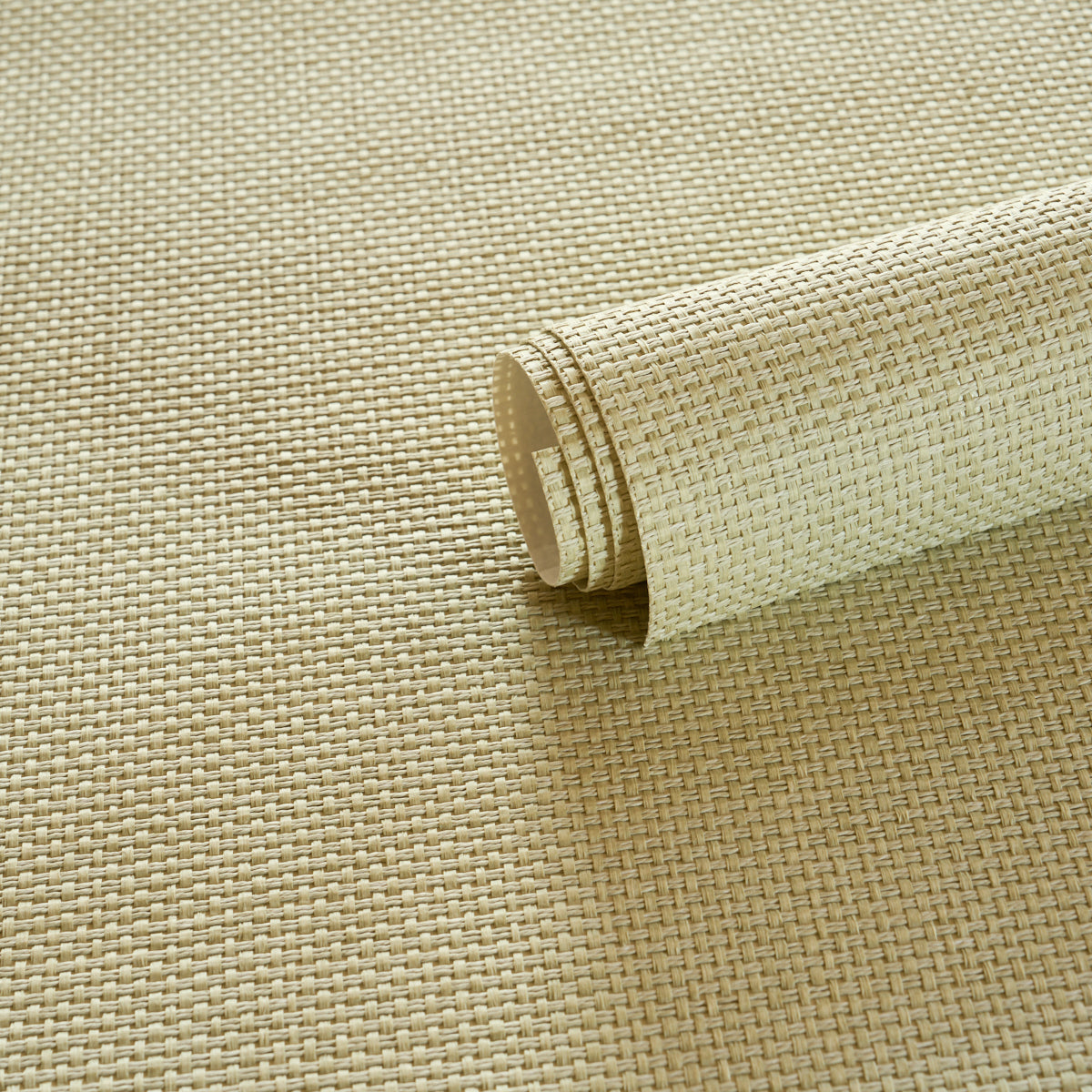 Gami Paperweave Wallpaper in Moss color - pattern number 5017802 - by Schumacher in the Perfect Basics Textured Wallcovering collection