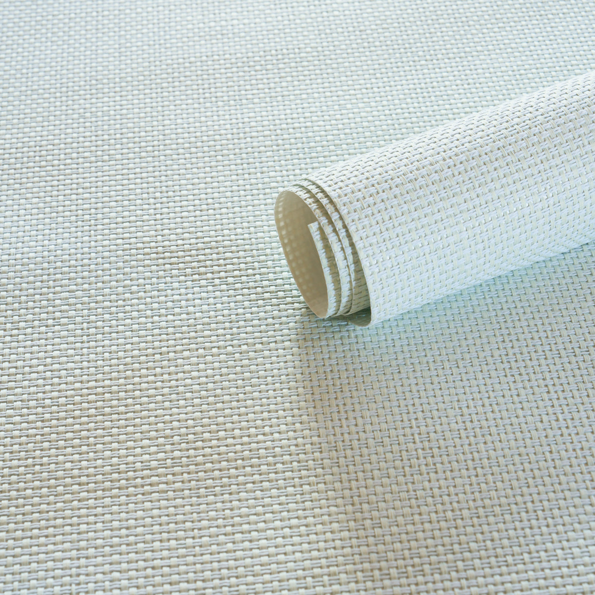 Gami Paperweave Wallpaper in Sky color - pattern number 5017803 - by Schumacher in the Perfect Basics Textured Wallcovering collection