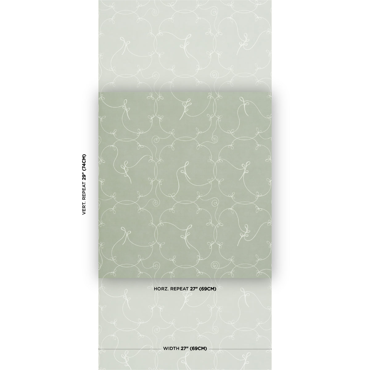 Broderie Wallpaper in cool green color - pattern number 5017851 - by Schumacher in the Backdrop I collection