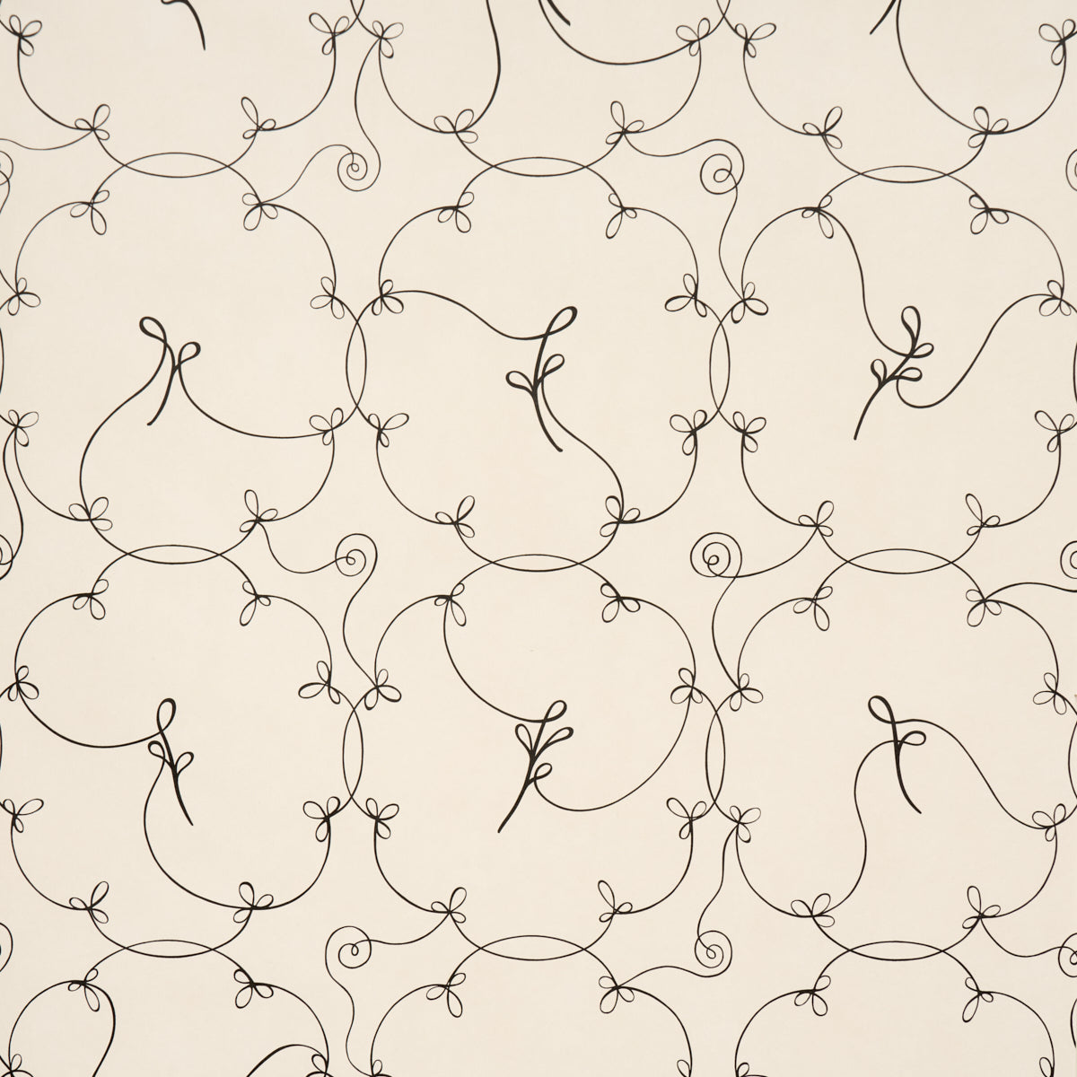 Broderie Wallpaper in black and ivory color - pattern number 5017852 - by Schumacher in the Backdrop I collection