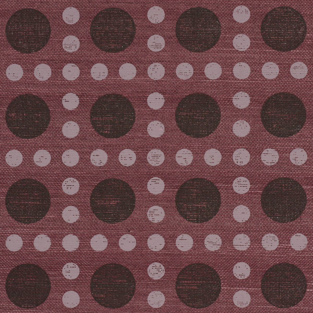 Puntini Sisal Wallpaper in plum color - pattern number 5017872 - by Schumacher in the Backdrop I collection