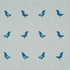 Birds Print Wallpaper in navy on sky color - pattern number 5017892 - by Schumacher in the Perennial Favorites collection