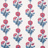 Dianthus Print Wallpaper in indigo and iron color - pattern number 5017990 - by Schumacher in the Perennial Favorites collection