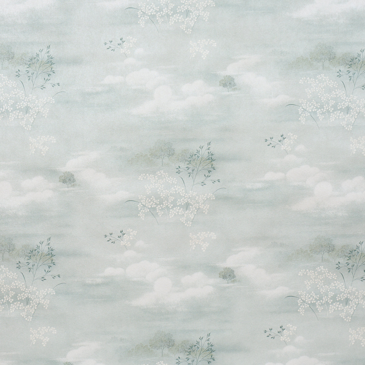 Calm Skies Wallpaper in sky color - pattern number 5018040 - by Schumacher in the Japonisme collection