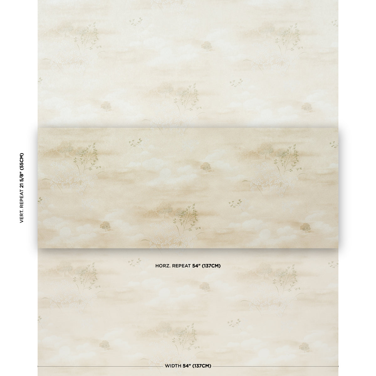 Calm Skies Wallpaper in sage color - pattern number 5018041 - by Schumacher in the Japonisme collection