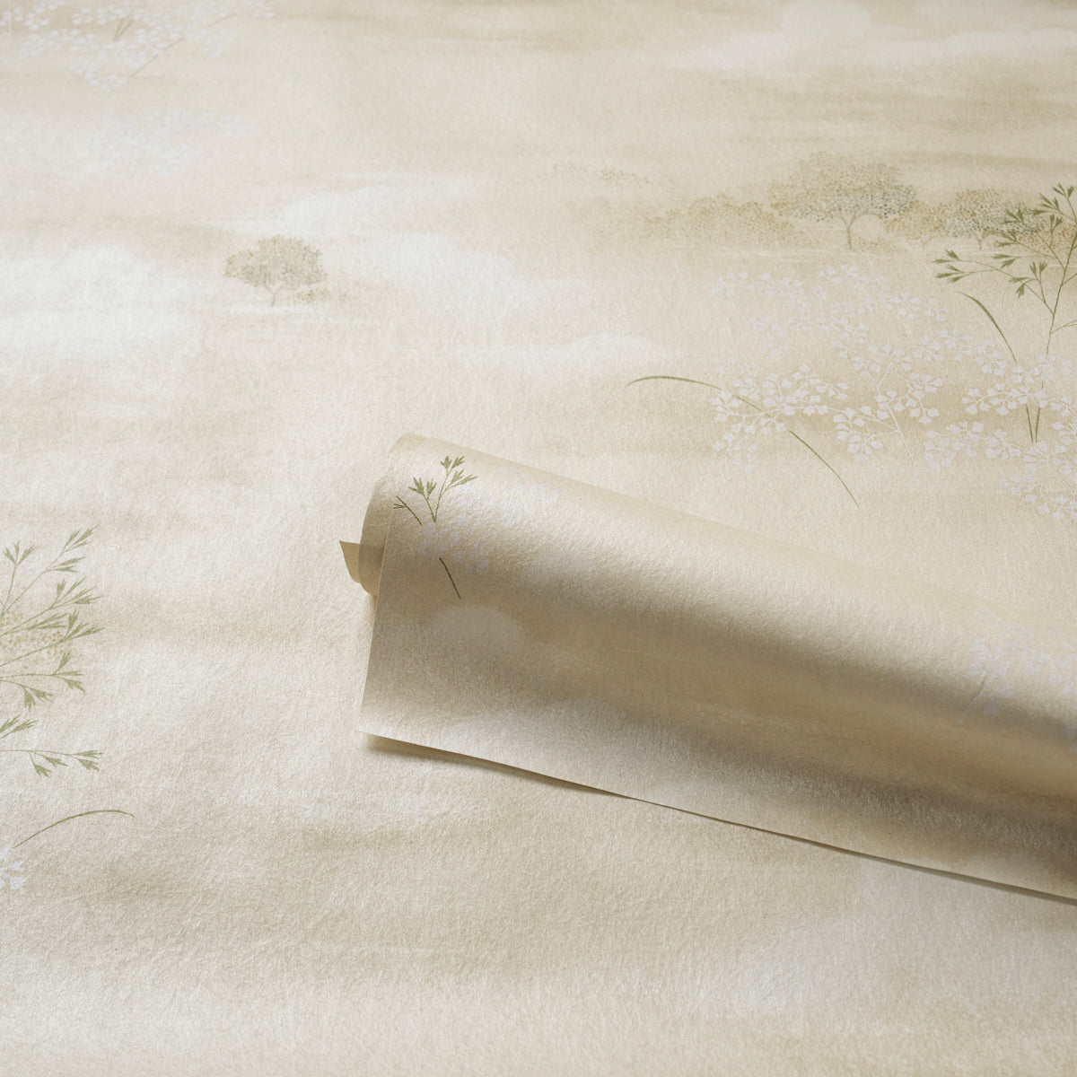 Calm Skies Wallpaper in sage color - pattern number 5018041 - by Schumacher in the Japonisme collection