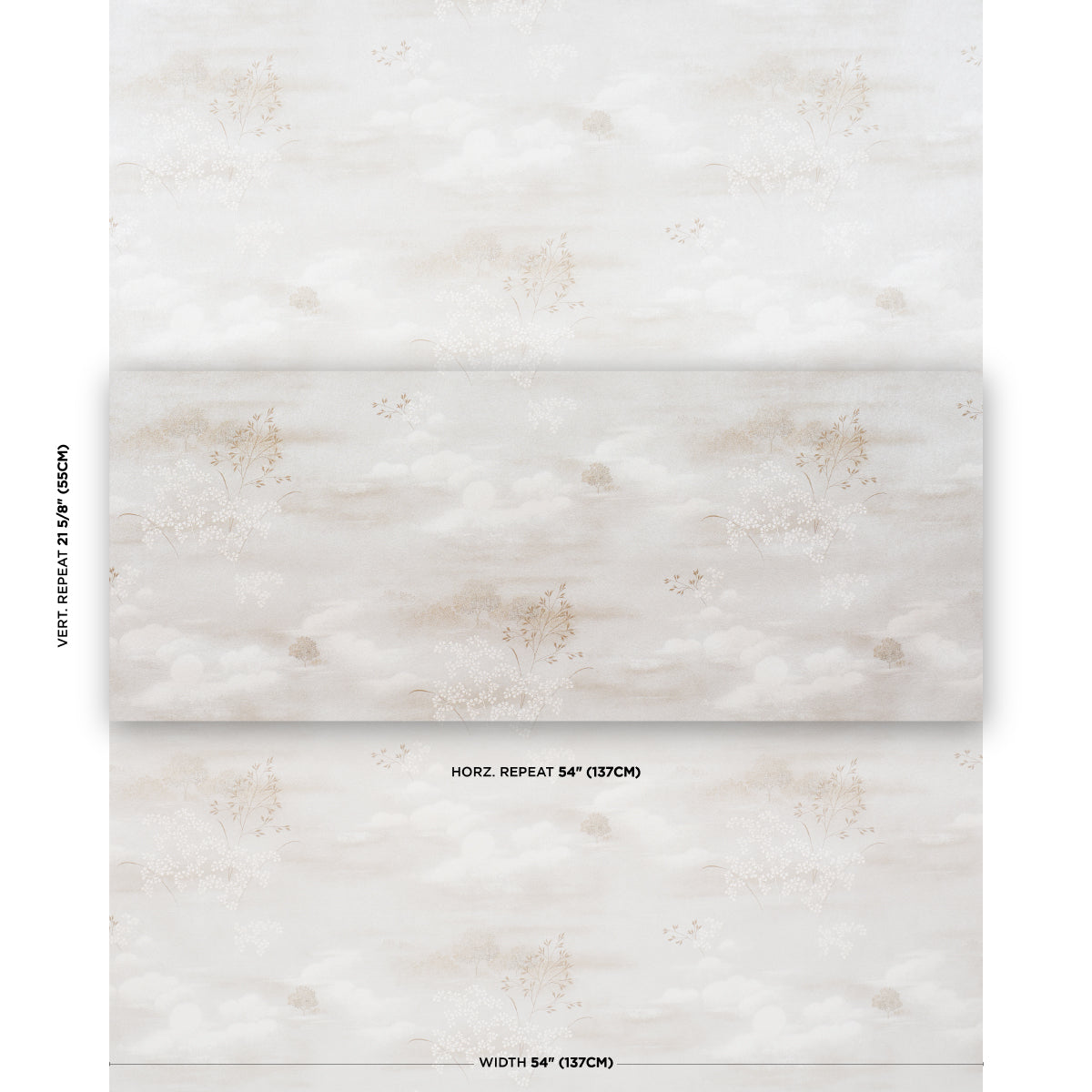 Calm Skies Wallpaper in neutral color - pattern number 5018042 - by Schumacher in the Japonisme collection