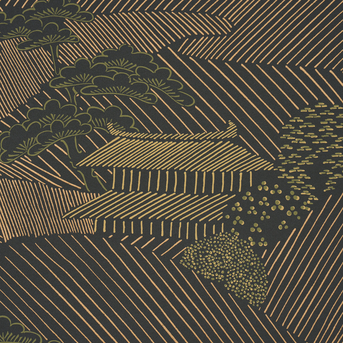 Nikko Wallpaper in glimmer color - pattern number 5018051 - by Schumacher in the Japonisme collection