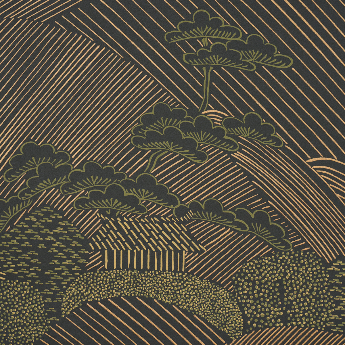 Nikko Wallpaper in glimmer color - pattern number 5018051 - by Schumacher in the Japonisme collection