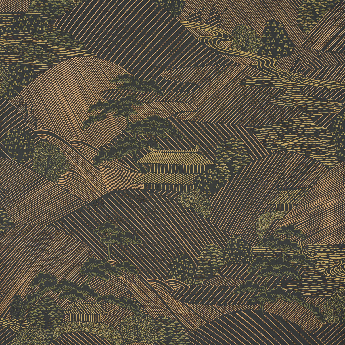 Nikko Wallpaper in glimmer color - pattern number 5018051 - by Schumacher in the Japonisme collection