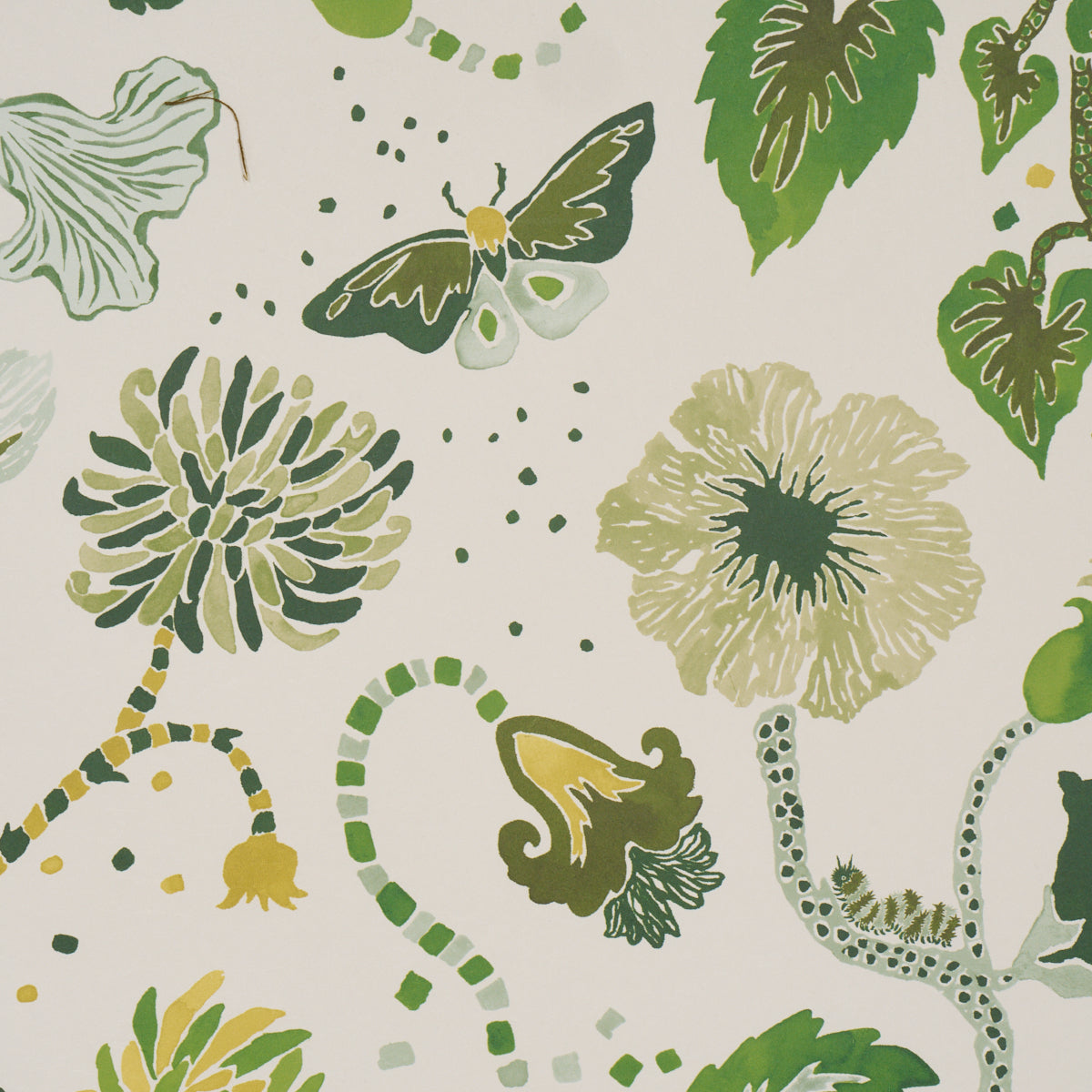 Gloriette Wallpaper in Green color - pattern number 5018061 - by Schumacher in the Happy Menocal collection