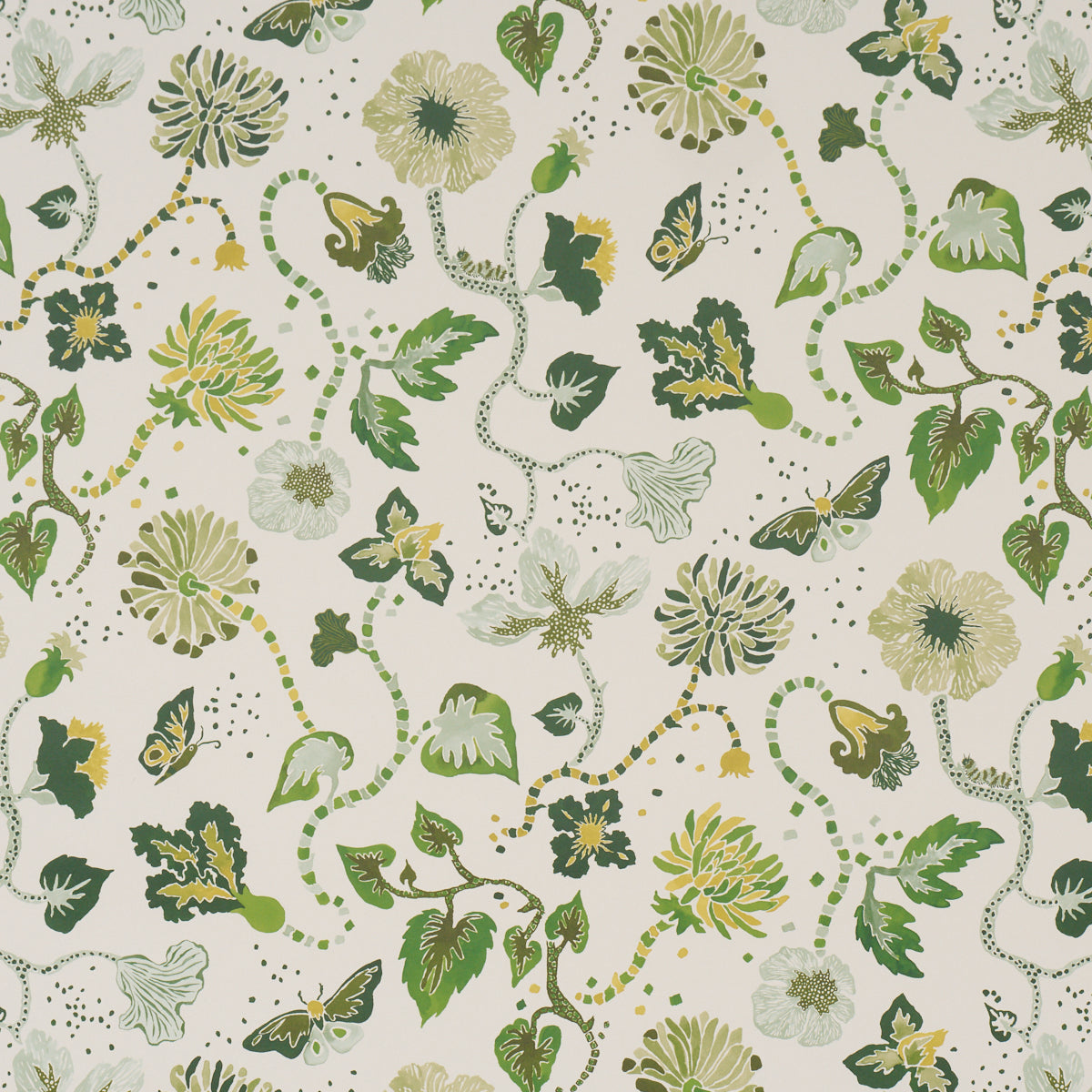 Gloriette Wallpaper in Green color - pattern number 5018061 - by Schumacher in the Happy Menocal collection