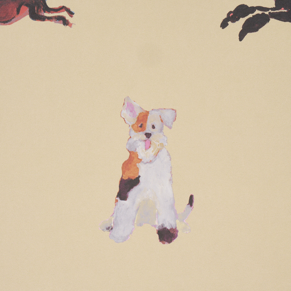 Dogs Wallpaper in Butter color - pattern number 5018080 - by Schumacher in the Happy Menocal collection
