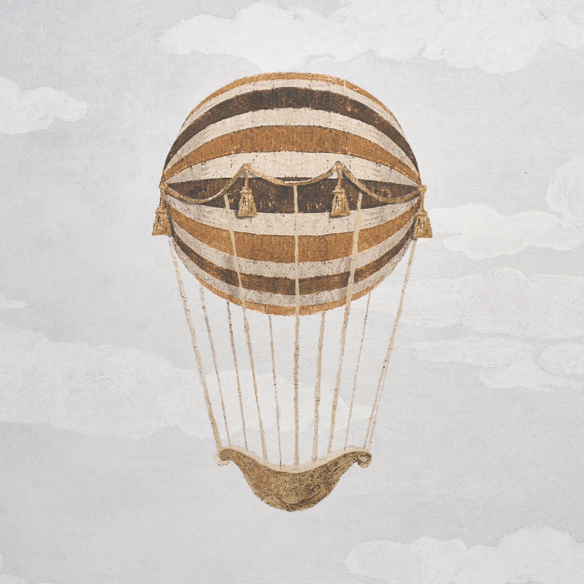 Up Up And Away Wallpaper in grisaille color - pattern number 5018130 - by Schumacher in the Carl Daquino collection