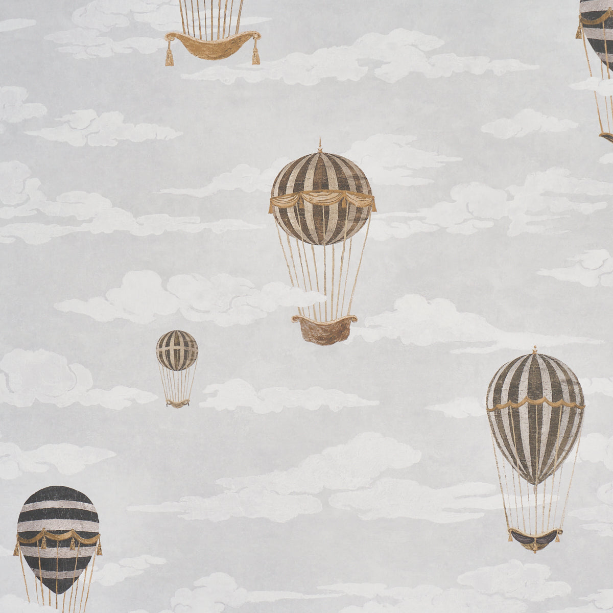 Up Up And Away Wallpaper in grisaille color - pattern number 5018130 - by Schumacher in the Carl Daquino collection