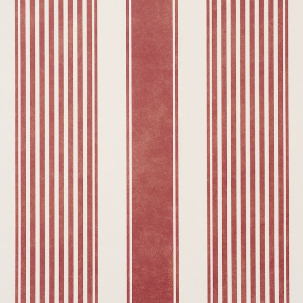 Summerville Stripe Wallpaper in currant color - pattern number 5018140 - by Schumacher in the Stripe Wallcovering Collection collection