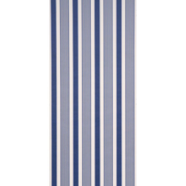 Summerville Stripe Wallpaper in indigo color - pattern number 5018141 - by Schumacher in the Stripe Wallcovering Collection collection