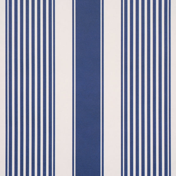 Summerville Stripe Wallpaper in indigo color - pattern number 5018141 - by Schumacher in the Stripe Wallcovering Collection collection