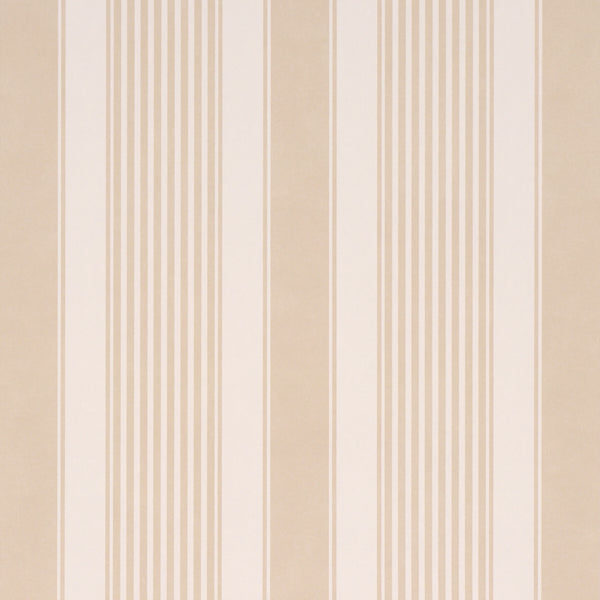 Summerville Stripe Wallpaper in birch color - pattern number 5018145 - by Schumacher in the Stripe Wallcovering Collection collection