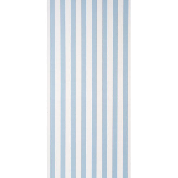 Louise Stripe Wallpaper in blue color - pattern number 5018150 - by Schumacher in the Stripe Wallcovering Collection collection