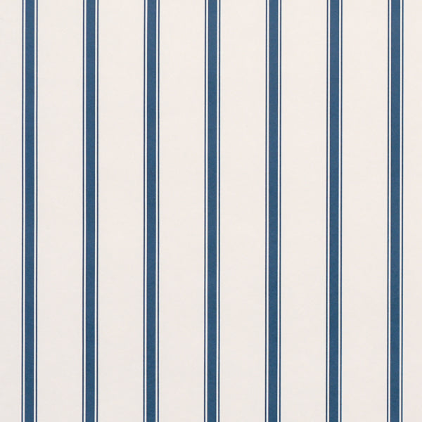 Westerly Stripe Wallpaper in navy color - pattern number 5018163 - by Schumacher in the Stripe Wallcovering Collection collection
