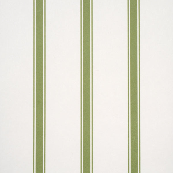 Westerly Stripe Wallpaper in moss color - pattern number 5018165 - by Schumacher in the Stripe Wallcovering Collection collection