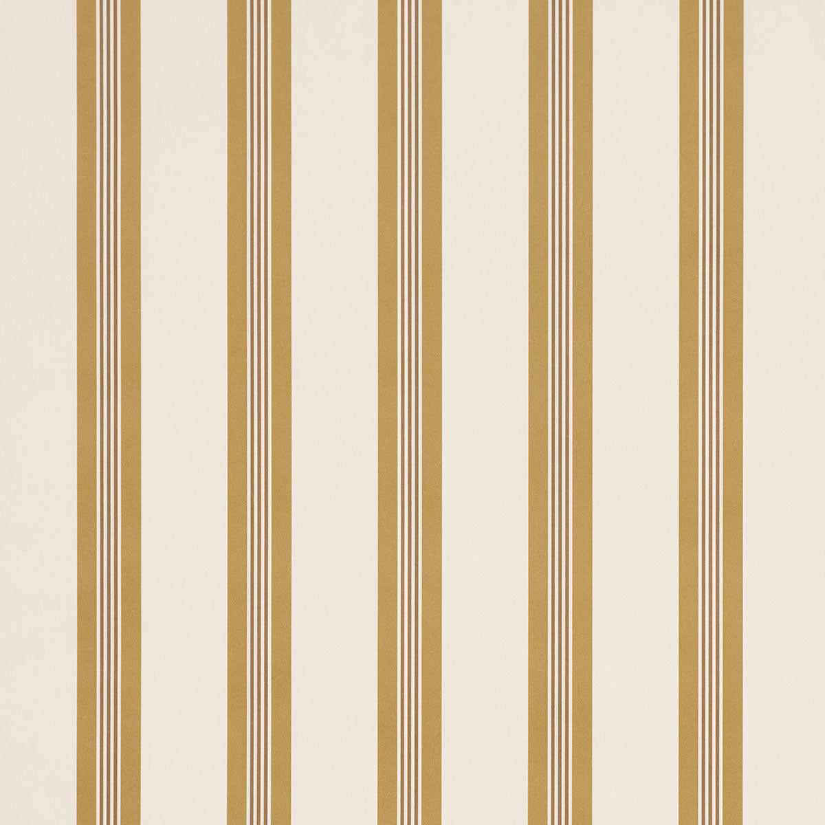 Chatham Stripe Wallpaper in ochre color - pattern number 5018171 - by Schumacher in the Stripe Wallcovering Collection collection