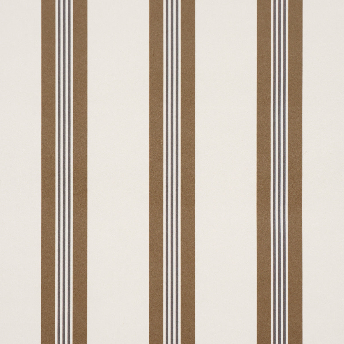 Chatham Stripe Wallpaper in umber color - pattern number 5018174 - by Schumacher in the Stripe Wallcovering Collection collection