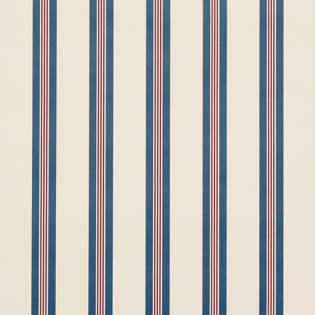 Chatham Stripe Wallpaper in americana color - pattern number 5018177 - by Schumacher in the Stripe Wallcovering Collection collection