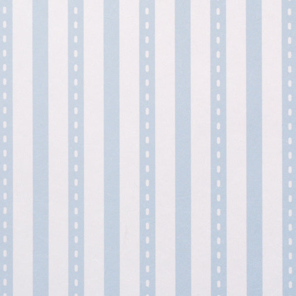 Mathis Ticking Stripe Wallpaper in sky color - pattern number 5018200 - by Schumacher in the Stripe Wallcovering Collection collection