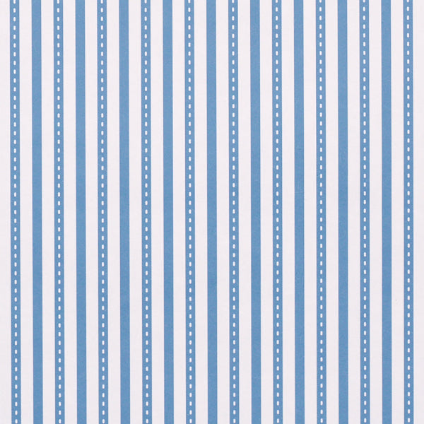 Mathis Ticking Stripe Wallpaper in delft color - pattern number 5018201 - by Schumacher in the Stripe Wallcovering Collection collection