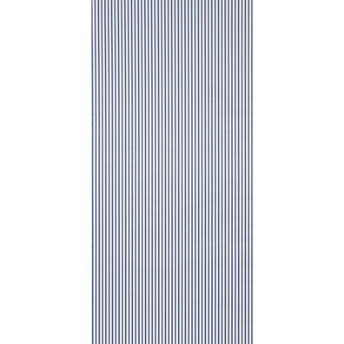 Mathis Ticking Stripe Wallpaper in indigo color - pattern number 5018202 - by Schumacher in the Stripe Wallcovering Collection collection