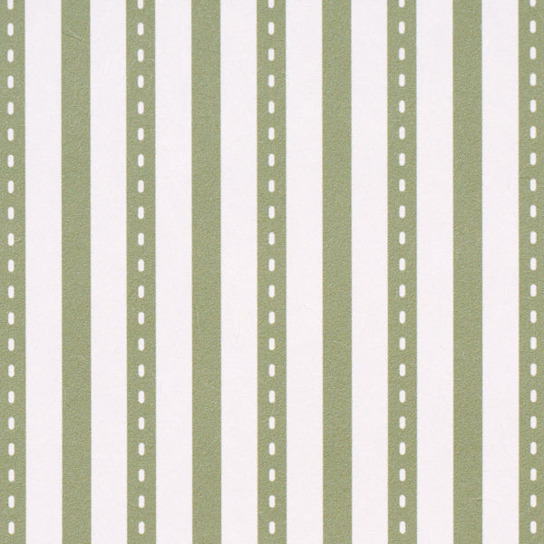 Mathis Ticking Stripe Wallpaper in leaf color - pattern number 5018203 - by Schumacher in the Stripe Wallcovering Collection collection