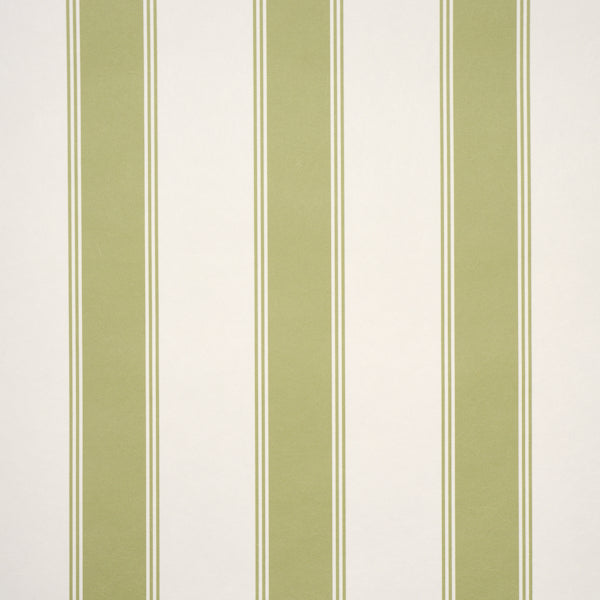 Rafe Stripe Wallpaper in leaf color - pattern number 5018211 - by Schumacher in the Stripe Wallcovering Collection collection