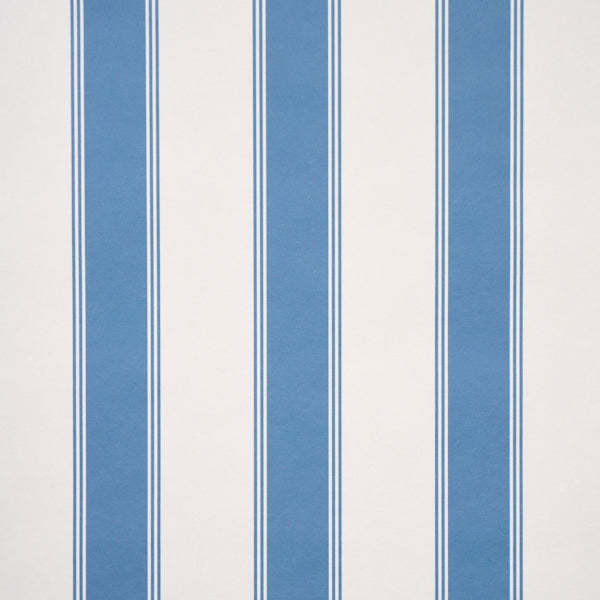 Rafe Stripe Wallpaper in azure color - pattern number 5018214 - by Schumacher in the Stripe Wallcovering Collection collection
