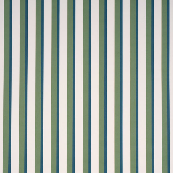 Rigsby Stripe Wallpaper in peacock color - pattern number 5018220 - by Schumacher in the Stripe Wallcovering Collection collection