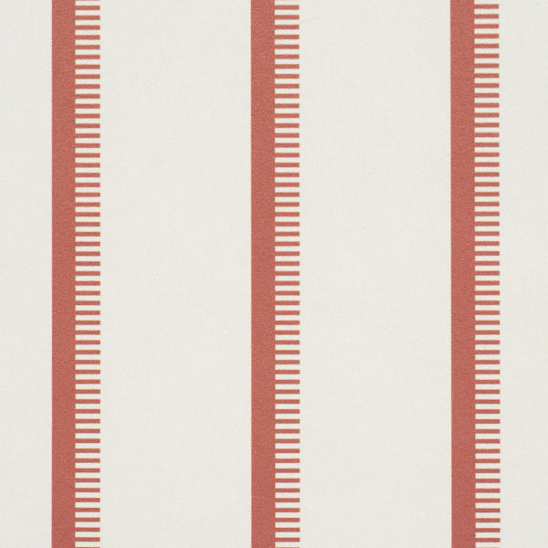 Tyla Stripe Wallpaper in terracotta color - pattern number 5018230 - by Schumacher in the Stripe Wallcovering Collection collection