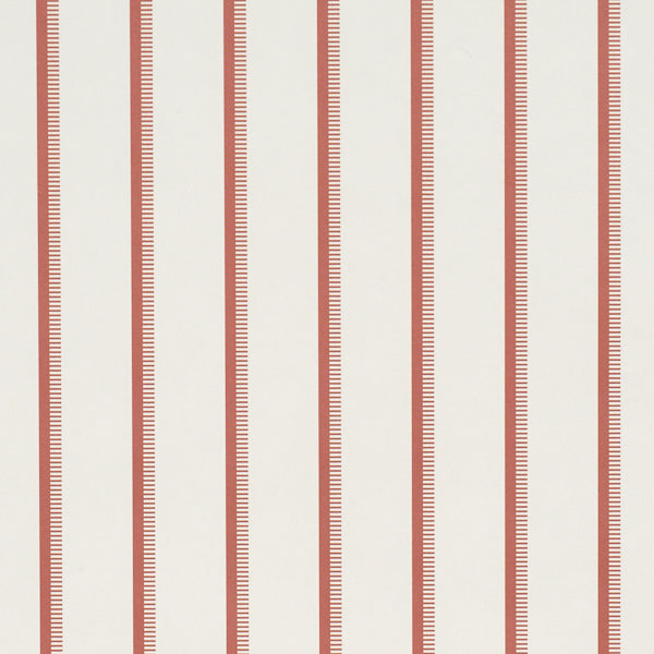 Tyla Stripe Wallpaper in terracotta color - pattern number 5018230 - by Schumacher in the Stripe Wallcovering Collection collection