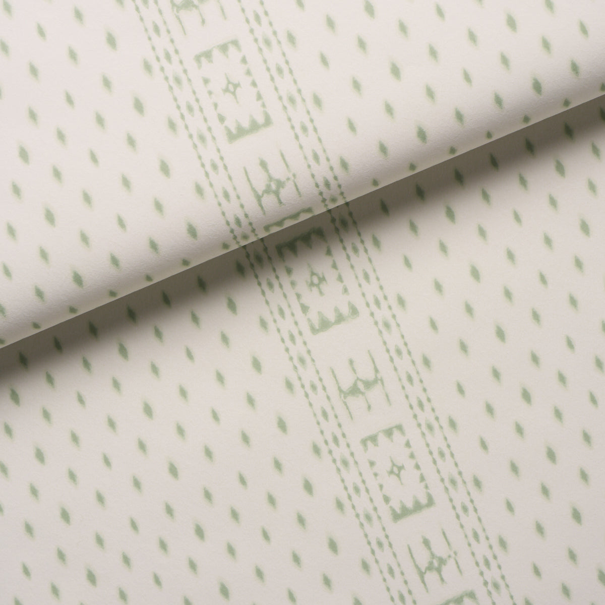 Indah Batik Wallpaper in Sage color - pattern number 5018240 - by Schumacher in the Bohemia collection