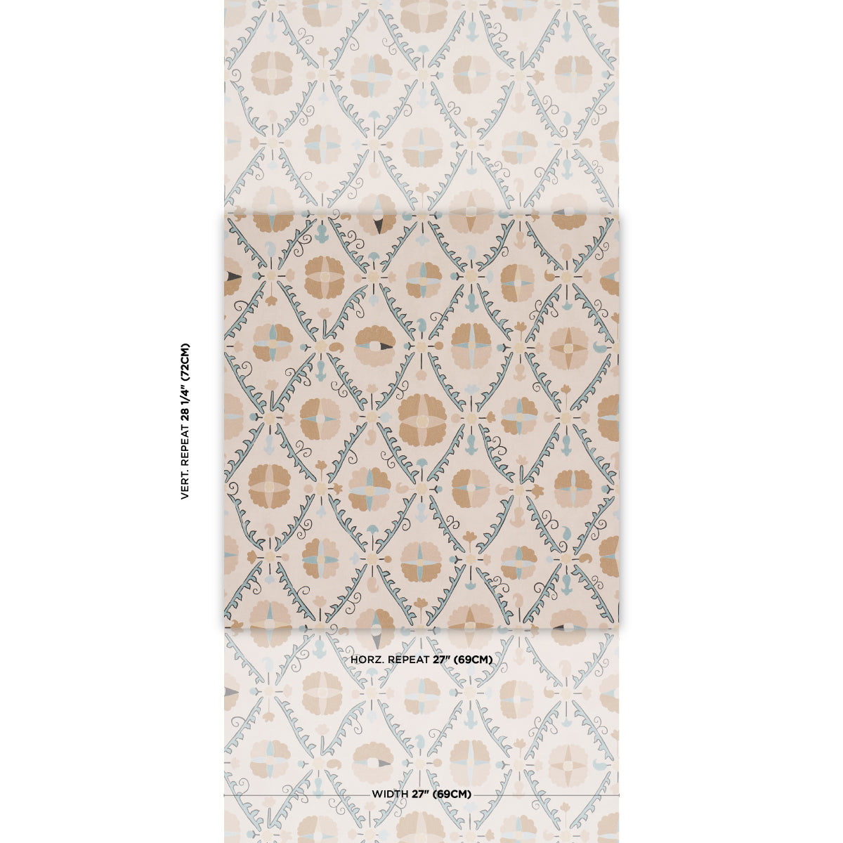 Amal Wallpaper in Almondine color - pattern number 5018282 - by Schumacher in the Johnson Hartig collection