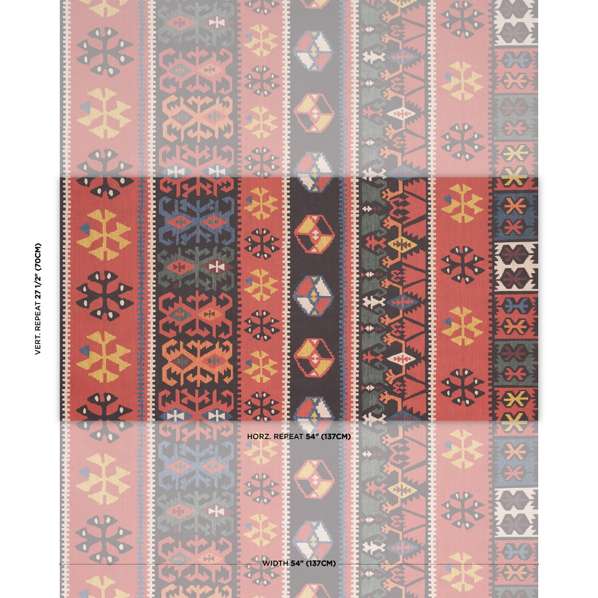 Sahane Wallpaper in Pomegranate Red color - pattern number 5018320 - by Schumacher in the Johnson Hartig collection