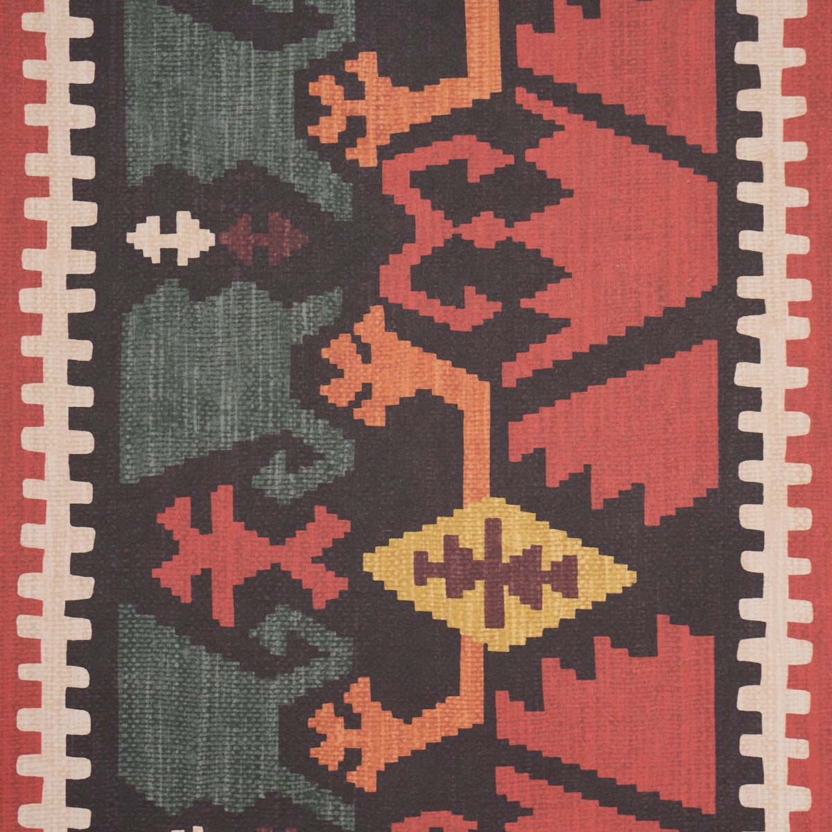 Sahane Wallpaper in Pomegranate Red color - pattern number 5018320 - by Schumacher in the Johnson Hartig collection
