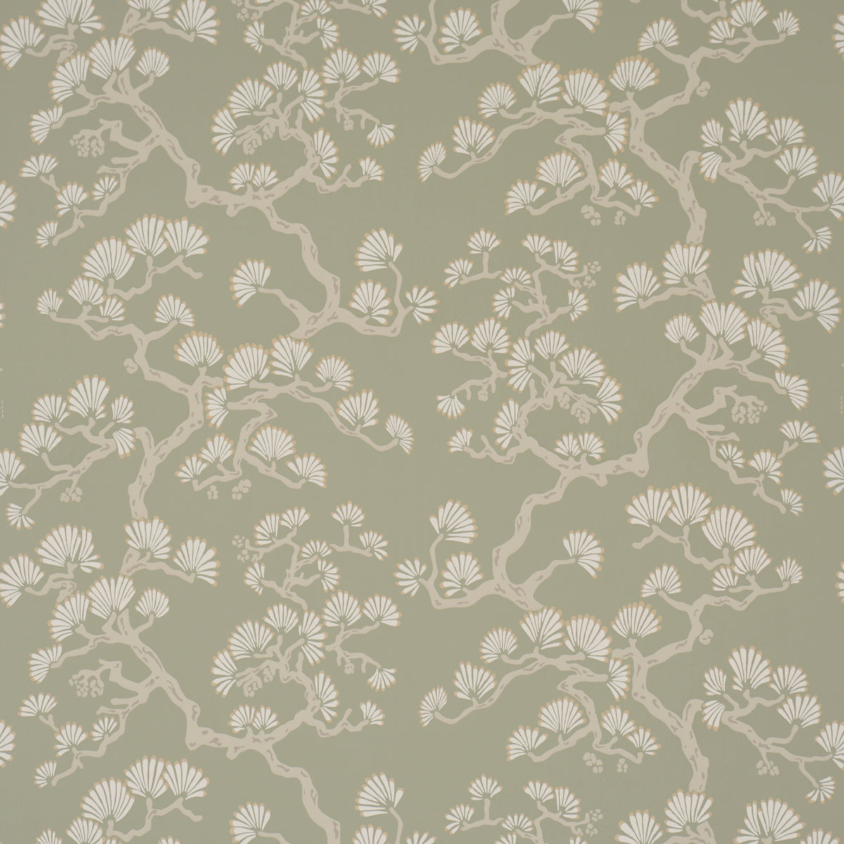 Hinata Wallpaper in sage color - pattern number 5018330 - by Schumacher in the Japonisme collection